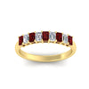Load image into Gallery viewer, 9-stone-emerald-cut-ruby-wedding-band-in-yellow-gold-fdwb8008emgrudrangle5-1.00ct-nl-yg.jpg?v=1774247355
