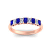 Load image into Gallery viewer, 9-stone-emerald-cut-sapphire-wedding-band-in-rose-gold-fdwb8008emgsablangle5-1.00ct-nl-rg.jpg?v=1774247355