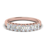 Load image into Gallery viewer, 9-stone-emerald-cut-wedding-ring-in-rose-gold-FD9294EMR-NL-RG
