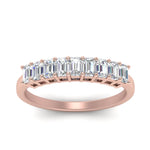 Load image into Gallery viewer, 9-stone-emerald-cut-wedding-ring-in-rose-gold-FD9294EMRANGLE5-NL-RG