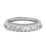 Load image into Gallery viewer, 9 Stone Emerald Cut Wedding Ring