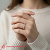 Load image into Gallery viewer, 9-stone-emerald-cut-wedding-ring-rose-gold-fd9294emr-model
