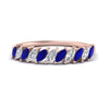 Load image into Gallery viewer, Angled-Lab-marquise-stack-diamond-band-with-sapphire-in-rose-gold-FD9726BGSABL-NL-RG.jpg