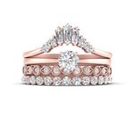 Load image into Gallery viewer, Baguette-Crown-multi-band-with-solitaire-ring-in-FD10159-NL-RG