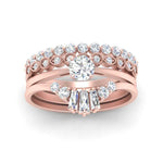 Load image into Gallery viewer, Baguette-Crown-multi-band-with-solitaire-ring-in-FD10159-NL-RG