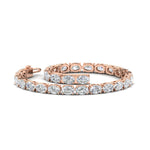 Load image into Gallery viewer, basket-tennis-bracelet-14-carat-oval-shaped-in-rose-gold-fdbrc10444angle2-14.00ct-nl-rg