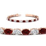 Load image into Gallery viewer, basket-tennis-bracelet-14-carat-oval-shaped-in-rose-gold-fdbrc10444grudrangle2-14.00ct-nl-rg