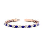 Load image into Gallery viewer, basket-tennis-bracelet-14-carat-oval-shaped-in-rose-gold-fdbrc10444gsablangle2-14.00ct-nl-rg