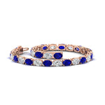 Load image into Gallery viewer, basket-tennis-bracelet-14-carat-oval-shaped-in-rose-gold-fdbrc10444gsablangle2-14.00ct-nl-rg