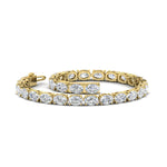 Load image into Gallery viewer, basket-tennis-bracelet-14-carat-oval-shaped-in-yellow-gold-fdbrc10444angle2-14.00ct-nl-yg