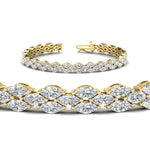Load image into Gallery viewer, Beautiful-Marquise-Tennis-Bracelet-In-Yellow-Gold-FDBRC8632MQANGLE2-NL-YG