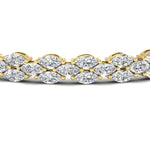Load image into Gallery viewer, Beautiful-Marquise-Tennis-Bracelet-In-Yellow-Gold-FDBRC8632MQANGLE5-NL-YG