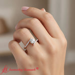 Load image into Gallery viewer, Bypass-Modern-Round-Engagement-Ring-rose-gold-fdenr9984-model