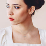 Load image into Gallery viewer, Simple-diamond-cross-pendant-in-white-gold-FD-PD10797-fancymodel