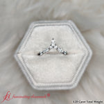 Load image into Gallery viewer, CrownMarquiseAndRoundLabDiamondBandIn14kWhiteGold-FD9612B