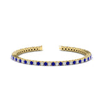 Load image into Gallery viewer, Diamond-Tennis-Bracelet-For-Women-3-Ctw-Blue-Sapphire-In-Yellow-Gold-FDBRC8635ROGSABL-3.00_20CT-NL-YG