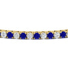 Load image into Gallery viewer, Diamond-Tennis-Bracelet-For-Women-3-Ctw-Blue-Sapphire-In-Yellow-Gold-FDBRC8635ROGSABLANGLE5-3.00_20CT-NL-YG
