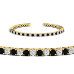 Load image into Gallery viewer, Diamond-Tennis-Bracelet-For-Women-3-Ctw-With-Black-Diamond-In-Yellow-Gold-FDBRC8635ROGBLACKANGLE2-3.00_20CT-NL-YG
