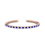 Load image into Gallery viewer, Diamond-Tennis-Bracelet-For-Women-3-Ctw-With-Blue-Sapphire-With-Blue-Sapphire-In-Rose-Gold-FDBRC8635ROGSABL-3.00_20CT-NL-RG