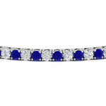 Load image into Gallery viewer, Diamond-Tennis-Bracelet-For-Women-3-Ctw-With-Blue_20Sapphire-In-White-Gold-FDBRC8635ROGSABLANGLE5-3.00_20CT-NL-WG