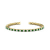 Load image into Gallery viewer, Diamond-Tennis-Bracelet-For-Women-3-Ctw-With-Green-Emerald-In-Yellow-Gold-FDBRC8635ROGEMGR-3.00_20CT-NL-YG