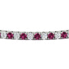 Load image into Gallery viewer, Diamond-Tennis-Bracelet-For-Women-3-Ctw-With-Pink-Sapphire-In-White-Gold-FDBRC8635ROGSADRPIANGLE5-3.00_20CT-NL-WG