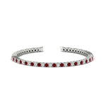 Load image into Gallery viewer, Diamond-Tennis-Bracelet-For-Women-3-Ctw-With-Red-Ruby-In-White-Gold-FDBRC8635ROGRUDR-3.00_20CT-NL-WG