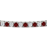 Load image into Gallery viewer, Diamond-Tennis-Bracelet-For-Women-3-Ctw-With-Red-Ruby-In-White-Gold-FDBRC8635ROGRUDRANGLE5-3.00_20CT-NL-WG