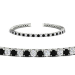 Load image into Gallery viewer, Diamond-Tennis-Bracelet-For-Women-3-Ctw-With-black-Diamond-In-White-Gold-FDBRC8635ROGBLACKANGLE2-3.00_20CT-NL-WG