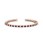 Load image into Gallery viewer, Diamond-Tennis-Bracelet-For-Women-3-ctw-with-Red-Ruby-In-Rose-Gold-FDBRC8635ROGRUDR-3.00_20CT-NL-RG