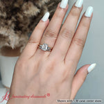 Load image into Gallery viewer, Emerald-Cut-Bar-Baguette-3-Stone-Lab-Diamond-Engagement-Ring-In-14K-Yellow-Gold-FDENS100R-HAND-YG