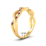 Load image into Gallery viewer, Infinity Twist Diamond Wedding Band