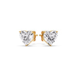 Load image into Gallery viewer, Heart Shaped 3 Prong Basket Stud Earring