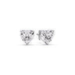 Load image into Gallery viewer, Heart Shaped 3 Prong Basket Stud Earring