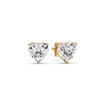 Load image into Gallery viewer, Heart Shaped 3 Prong Basket Stud Earring