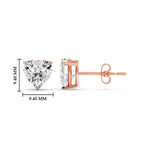 Load image into Gallery viewer, Heart Shaped 3 Prong Basket Stud Earring