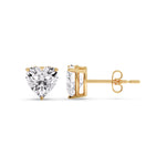 Load image into Gallery viewer, Heart Shaped 3 Prong Basket Stud Earring