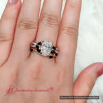 Load image into Gallery viewer, Oval Cut Twisted Vine Luxury Bridal Set