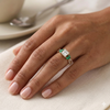 Load image into Gallery viewer, Princess Cut Floral Vine Lab Grown Engagement Ring