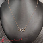 Load image into Gallery viewer, Infinity-diamond-two-tone-pendant-necklace-in-rose-gold-FDPD11206-1