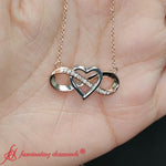 Load image into Gallery viewer, Infinity-diamond-two-tone-pendant-necklace-in-rose-gold-FDPD11206-8