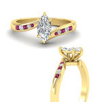 Load image into Gallery viewer, Marquise-cut-diamond-swirl-channel-set-pink-sapphire-wedding-ring-in-yellow-gold-FDENS4028MQRGSADRPIANGLE3-NL-YG_b976199f-8213-4fcf-9544-e3347a965a3b.jpg?v=1754996094