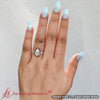 Load image into Gallery viewer, Pear-Shaped-Halo-Cluster-Accent-Lab-Diamond-Engagement-Ring-With-Sapphire-In-18k-Yellow-Gold-FD10512R-5