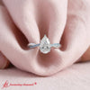 Load image into Gallery viewer, Pear-Shaped-Infinity-Twist-Lab-Diamond-Engagement-Ring-With-Blue-Topaz-In-18K-White-Gold-FD8253R-3-_1