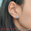 Load image into Gallery viewer, Channel Set Huggie Hoop Earring