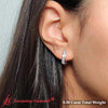 Load image into Gallery viewer, Channel Set Huggie Hoop Earring