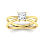 Load image into Gallery viewer, Princess-cut-split-shank-single-stone-ring-in-yellow-gold-fdenr1008prrangle5-nl-yg