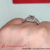 Load image into Gallery viewer, RadiantCutHaloClusterAccentLabDiamondEngagementRingIn14KWhiteGold-FD10512R-8