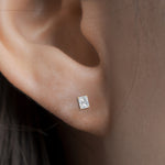 Load image into Gallery viewer, Radiant Diamond Basket Stud Earring