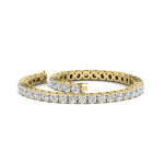 Load image into Gallery viewer, Real-Diamond-Tennis-Bracelet-9-Carat-In-Yellow-Gold-FDBRC8635ROANGLE4-9.00-CT-NL-YG